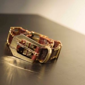 Vintage St Maarten Leather belt